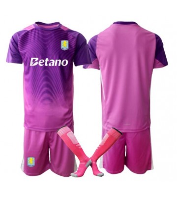 Aston Villa Målmand Tredjetrøje Børn 2025-26 Kortærmet (+ Korte bukser)